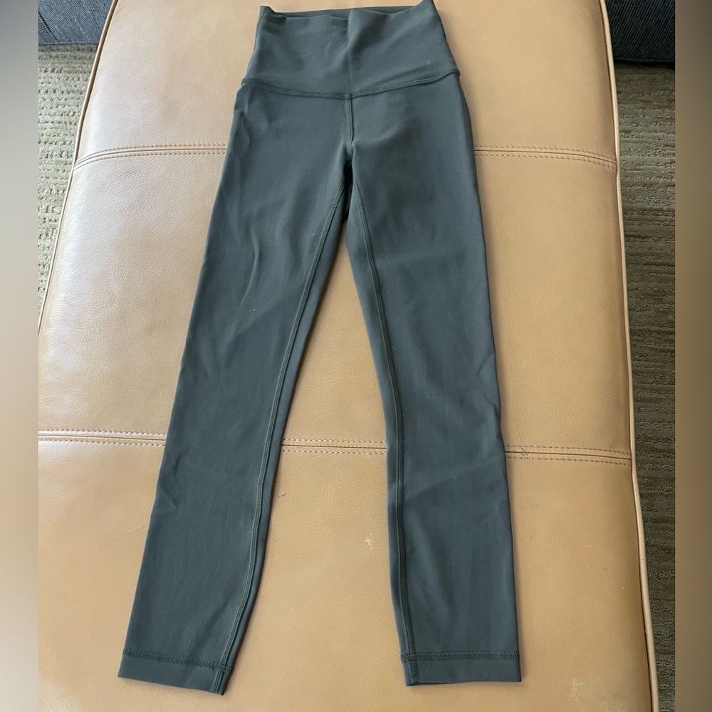 COPY - Like new Lululemon leggings, olive green size 0 Length 23”